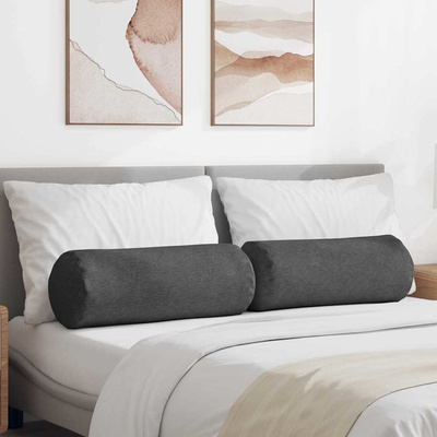 Poduszki Wałkowe 2 pcs Ciemnoszary ? 25 x 70 cm