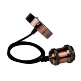 Lampa wisząca retro E27 - rdzawy - 1m
