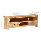 vidaXL Szafka pod TV, 120x30x40 cm, surowe drewno mango
