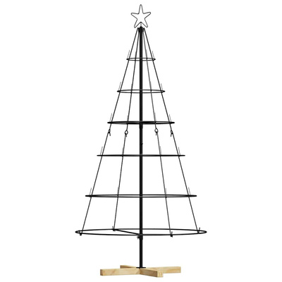 Choinka Stożkowa Świąteczna z podstawą Czarny 154 cm Stal