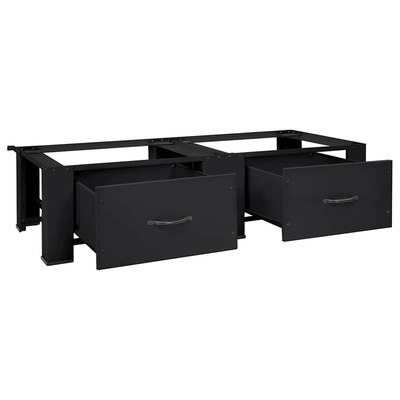 Podstawka na Pralkę 2 pcs Czarny 127 x 54,5 x 32,5 cm Stal