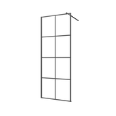 Kabina walk-in ii 80x200cm geometryczna 8mm shiny-glass czarny AK-32-187-S Invena