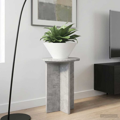 Stojak na rośliny 2 pcs Betonowy szary ?29,5 x 40 cm
