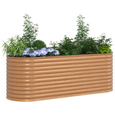 Podniesiony grządka Brązowy 240 x 80 x 81 cm Stal