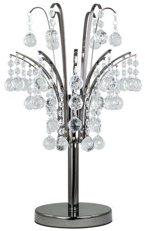 Lampka nocna biurkowa stołowa kryształowa MONTE CARLO 1 x60W E27 grafit