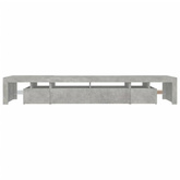 vidaXL Szafka pod TV z oświetleniem LED, szarość betonu, 260x36,5x40cm