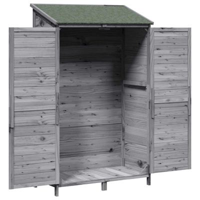 Shed ogrodowy Szary 106 x 56 x 176,5 cm Drewno Świerkowe