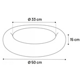FLAMINGO Legowisko Suza, okrągłe, 50x50x15 cm, szare