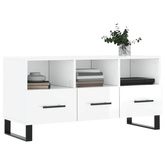 vidaXL Szafka pod TV, biała, wysoki połysk, 102x36x50 cm