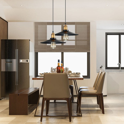 Lampa Wisząca Retro Loft Czarno złota 26cm E27 Abruzzo Teo