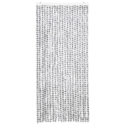 Zasłona przeciwko owadom, jasno i ciemnoszara, 90x220cm, szenil