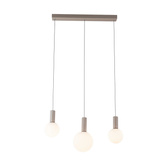 Lampa wisząca Testa beżowa klosze kule nad stół do jadalni 3xG9