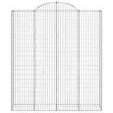 Kosze gabionowe, 8 szt, 200x50x220/240 cm, galwanizowane żelazo