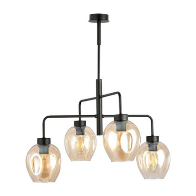 Lampa wisząca LUKKA 4 BLACK/AMBER