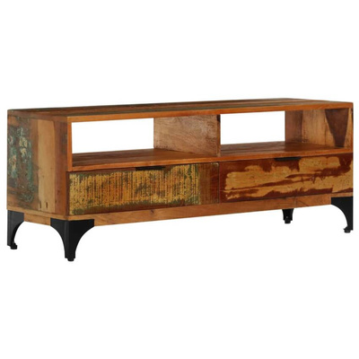 vidaXL Szafka pod TV, 118x35x45 cm, lite drewno odzyskane