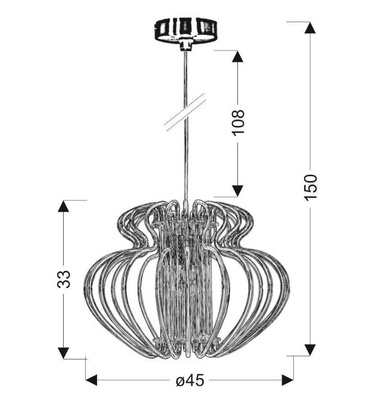 Lampa sufitowa Candellux 31-36585 Imperia 1X60W E27 450X330 biały