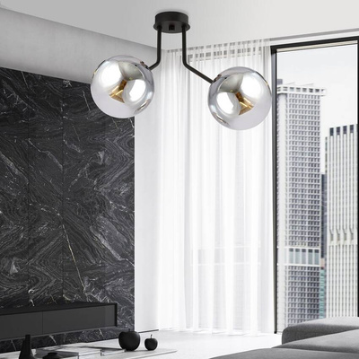 Lampa sufitowa  NOVA 2 BLACK/GRAFIT