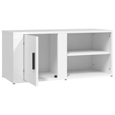 vidaXL Szafka pod TV, biała, 80x31,5x36 cm, materiał drewnopochodny
