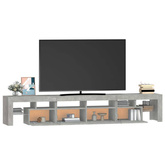 vidaXL Szafka pod TV z oświetleniem LED, szarość betonu, 230x36,5x40cm