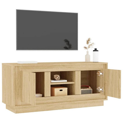 vidaXL Szafka pod TV, dąb sonoma, 102x35x45 cm materiał drewnopochodny