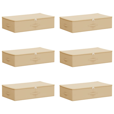 Skrzynia do przechowywania 6 pcs kremowy 70 x 40 x 18 cm