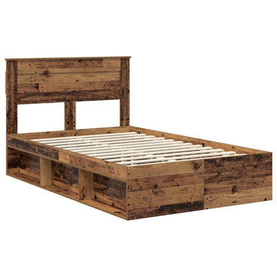 Ramka łóżka Stare drewno 135 x 190 cm Lite drewno sosnowe