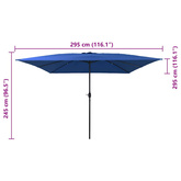 Parasolka ogrodowa 295 x 295 x 245 cm Poliester i Stal