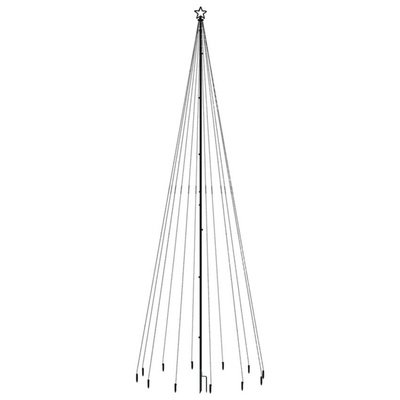 vidaXL Choinka z kołkiem gruntowym, 732 zimne białe LED, 500 cm