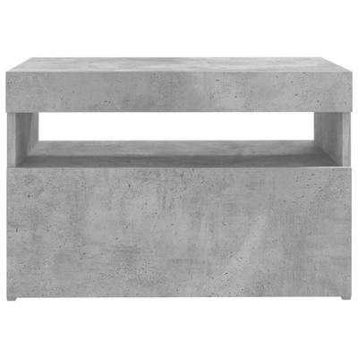 vidaXL Szafka pod TV z oświetleniem LED, szarość betonu, 60x35x40 cm