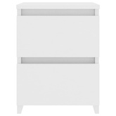 Szafka nocna, biała, 30 x 30 x 40 cm, materiał drewnopochodny