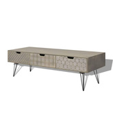 vidaXL Szafka pod TV z 3 szufladami, 120x40x36 cm, szara