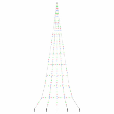 Ledowa Choinka Bożonarodzeniowa z Kolcami do Ziemi 511 cm Metal