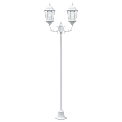 Lampa ogrodowa Biały 68 x 20 x 235 cm Aluminium i szkło