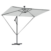 Parasol plażowy Ze LED Lights piaskowy 294 x 200 x 270 cm