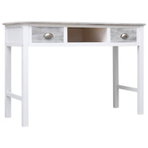 vidaXL Biurko, szare, 110x45x76 cm, drewniane
