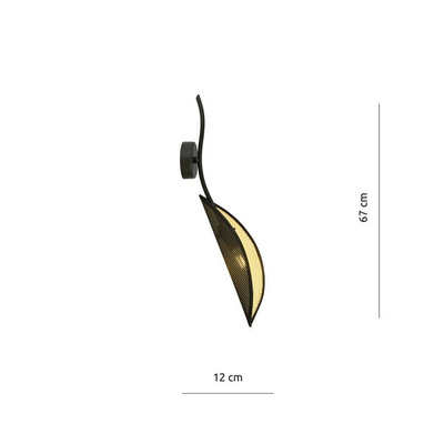 Kinkiet LOTUS K1 BLACK/GOLD