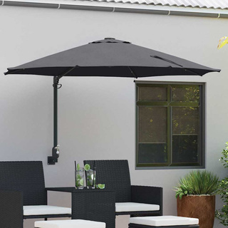 Parasolka ogrodowa Antracyt 248 x 248 x 148 cm Poliester i Stal