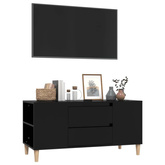vidaXL Szafka pod TV, czarna, 102x44,5x50 cm, materiał drewnopochodny