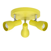 Lampa sufitowa Picardo plafon metalowy żółty regulowany 3-punktowy E14