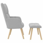 Fotel relaksacyjny z podnóżkiem Cloud Grey Fabric