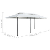 vidaXL Altana, 600x298x270 cm, biała, 180 g/m²