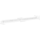 Podwyższona donica gabionowa, galwanizowana stal, 450x30x10 cm