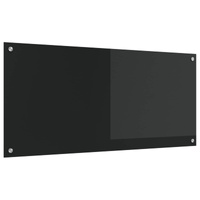 Panel kuchenny Czarny 110 x 50 cm szkło hartowane