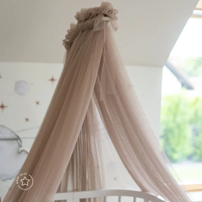 Baldachim Tiulowy do Drewnianego Stelaża - Taupe