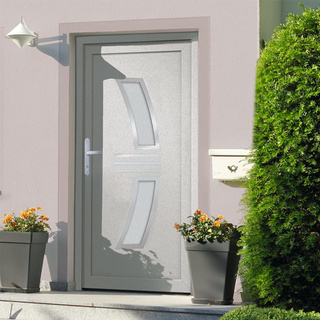 Drzwi wejściowe, białe, 108x208 cm, PVC vidaXL