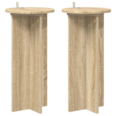 Stojak na rośliny 2 pcs dąb Sonoma 29,5 x 29,5 x 60 cm