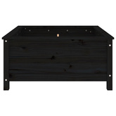 Donica ogrodowa, czarna, 82,5x82,5x39 cm, lite drewno sosnowe