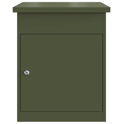 Skrzynka na przesyłki Z blokadą oliwkowy 47.5 x 38 x 59 cm Stal