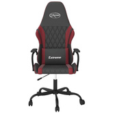 vidaXL Fotel gamingowy, czarno-bordowy, sztuczna skóra wariant 8