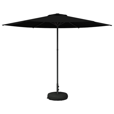Parasol ogrodowy z podstawą 300 x 300 cm Poliester Prostokątny